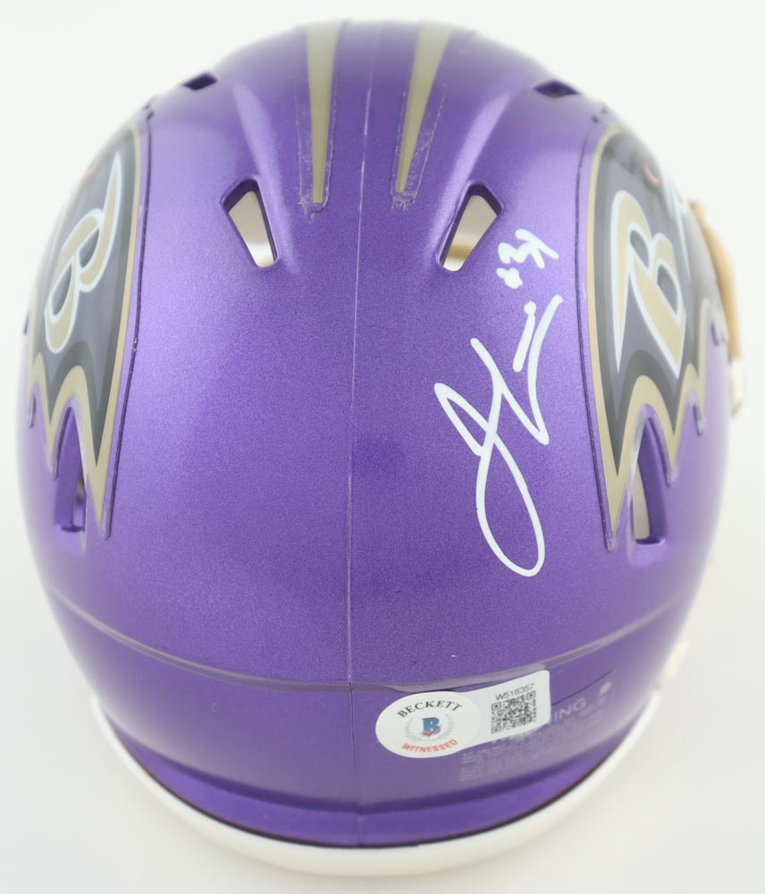 Jamal Lewis Signed Ravens Flash Alternate Speed Mini Helmet (Beckett) at PristineAuction.com Jamal Lewis Signed Ravens Flash Alternate Speed Mini Helmet (Beckett) at PristineAuction.com