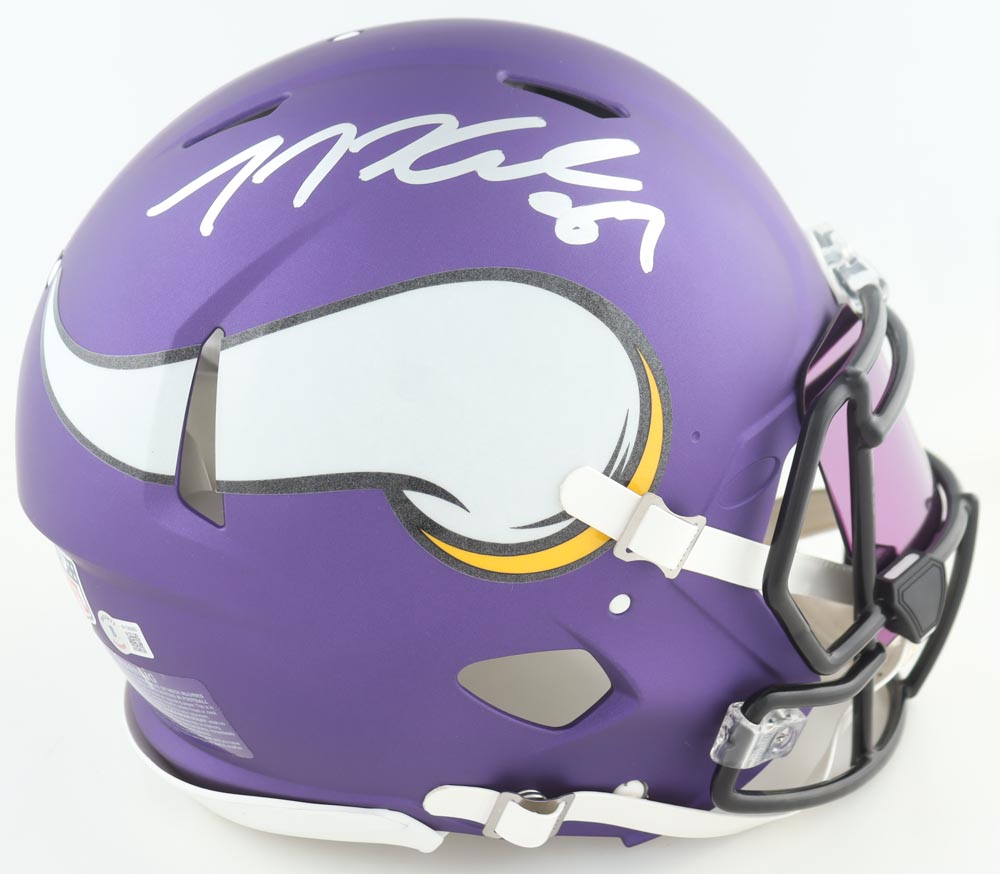 T. J. Hockenson Signed Vikings Full-Size Authentic On-Field Speed Helmet with Visor (Beckett) at PristineAuction.com T. J. Hockenson Signed Vikings Full-Size Authentic On-Field Speed Helmet with Visor (Beckett) at PristineAuction.com