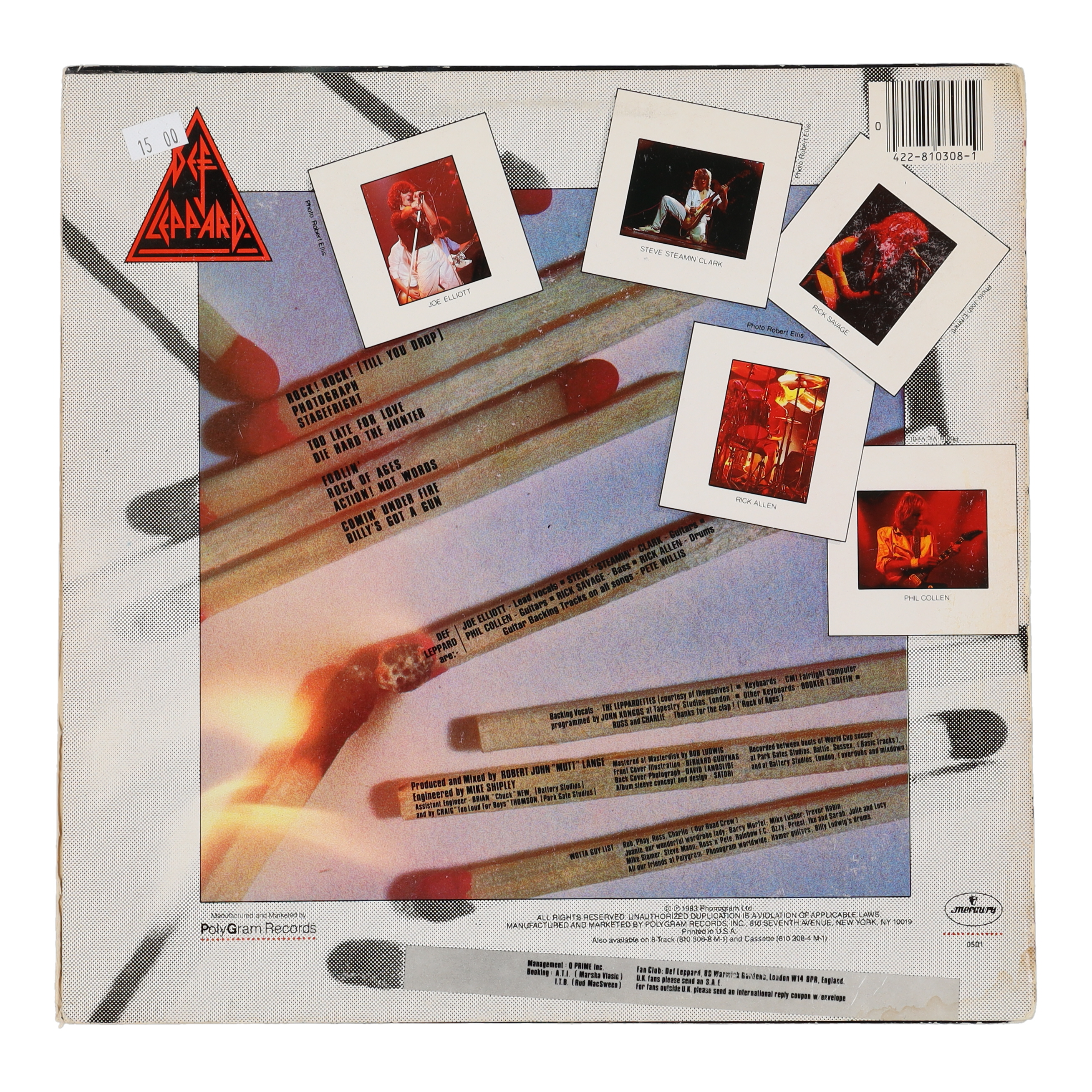 Def Leppard Signed "Pyromania" Vinyl Record Album (JSA) at PristineAuction.com Def Leppard Signed "Pyromania" Vinyl Record Album (JSA) at PristineAuction.com