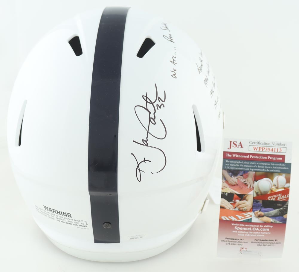 Kenneth "Ki-Jana" Carter Signed Penn Sate Nittany Lions Full Size Speed Helmet With Extensive Inscription (JSA) at PristineAuction.com Kenneth "Ki-Jana" Carter Signed Penn Sate Nittany Lions Full Size Speed Helmet With Extensive Inscription (JSA) at PristineAuction.com