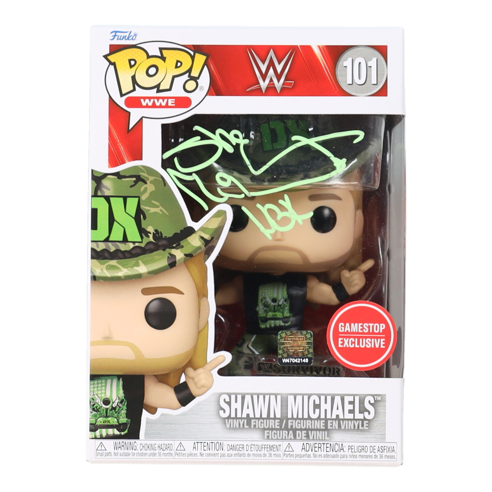 Shawn Michaels Signed "WWE" 101 Funko Pop! Vinyl Figure inscribed "HBK