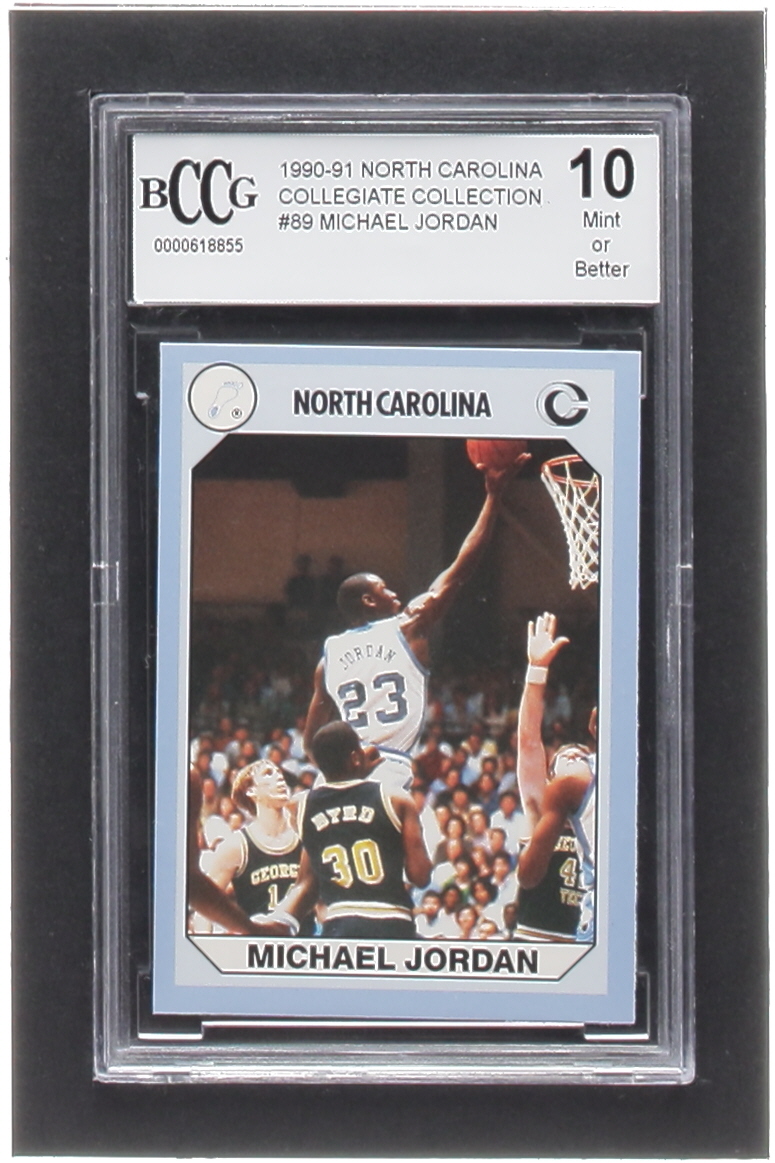 Michael Jordan 1990-91 North Carolina Collegiate Collection #89 (BCCG 10) at PristineAuction.com Michael Jordan 1990-91 North Carolina Collegiate Collection #89 (BCCG 10) at PristineAuction.com