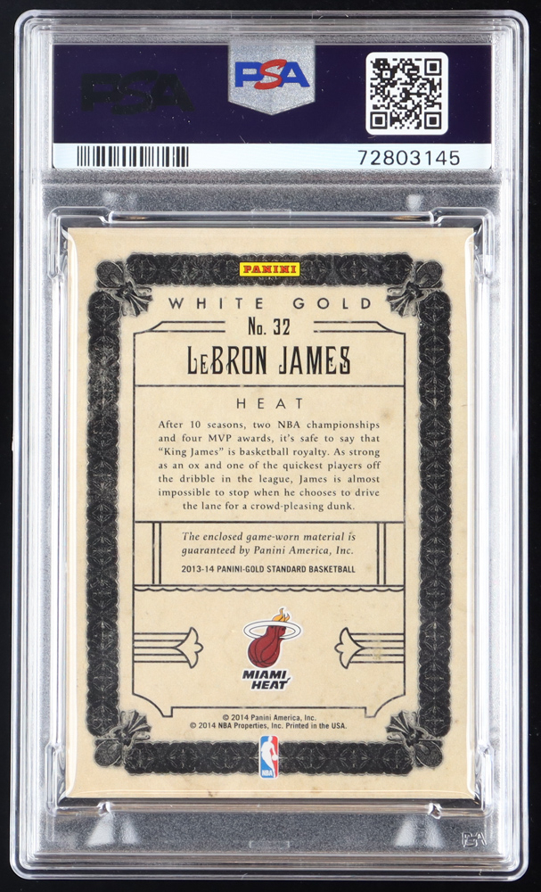 LeBron James 2013-14 Panini Gold Standard White Gold Threads #32 
