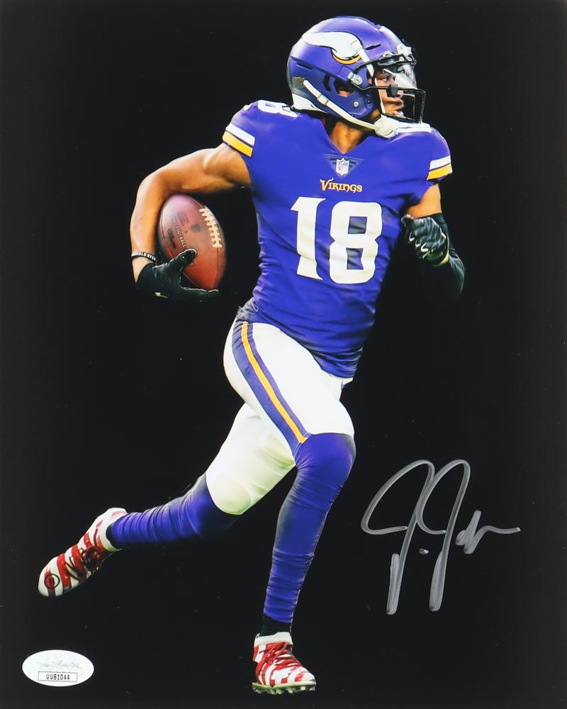 Justin Jefferson Signed Vikings 8x10 Photo (JSA) at PristineAuction.com Justin Jefferson Signed Vikings 8x10 Photo (JSA) at PristineAuction.com