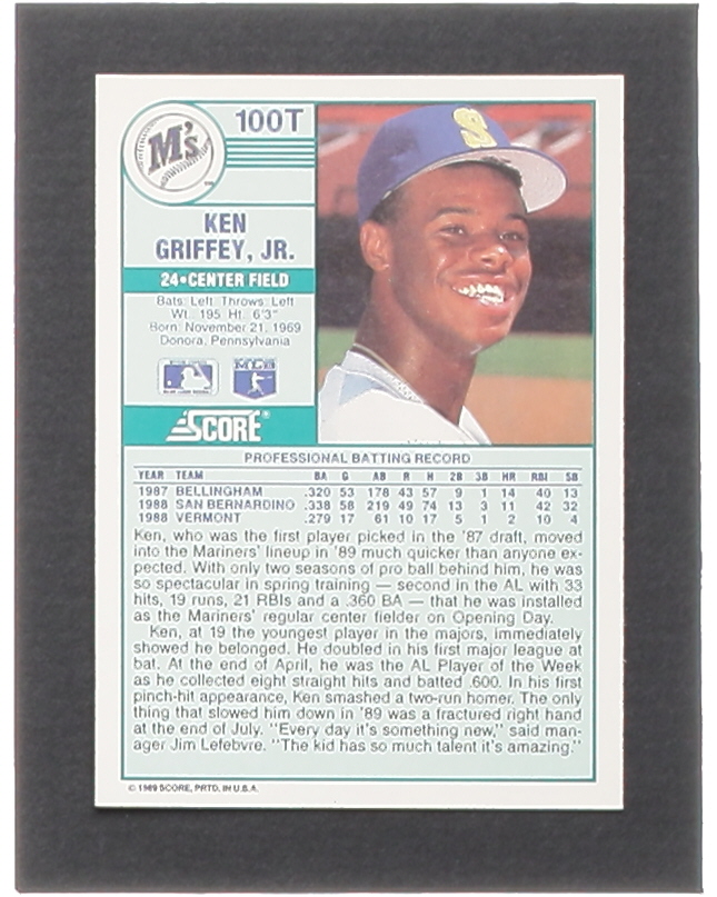 Ken Griffey Jr. 1989 Score Rookie/Traded #100T RC at PristineAuction.com Ken Griffey Jr. 1989 Score Rookie/Traded #100T RC at PristineAuction.com