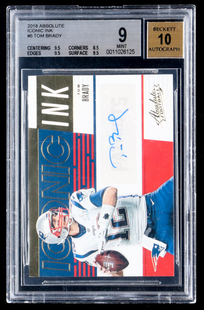 Tom Brady 2018 Absolute Iconic Ink #6 (BGS 9 | Autograph Graded 10 ...