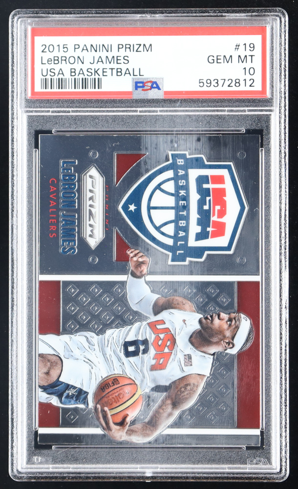 LeBron James 2015-16 Panini Prizm USA Basketball #19 (PSA 10) at PristineAuction.com LeBron James 2015-16 Panini Prizm USA Basketball #19 (PSA 10) at PristineAuction.com