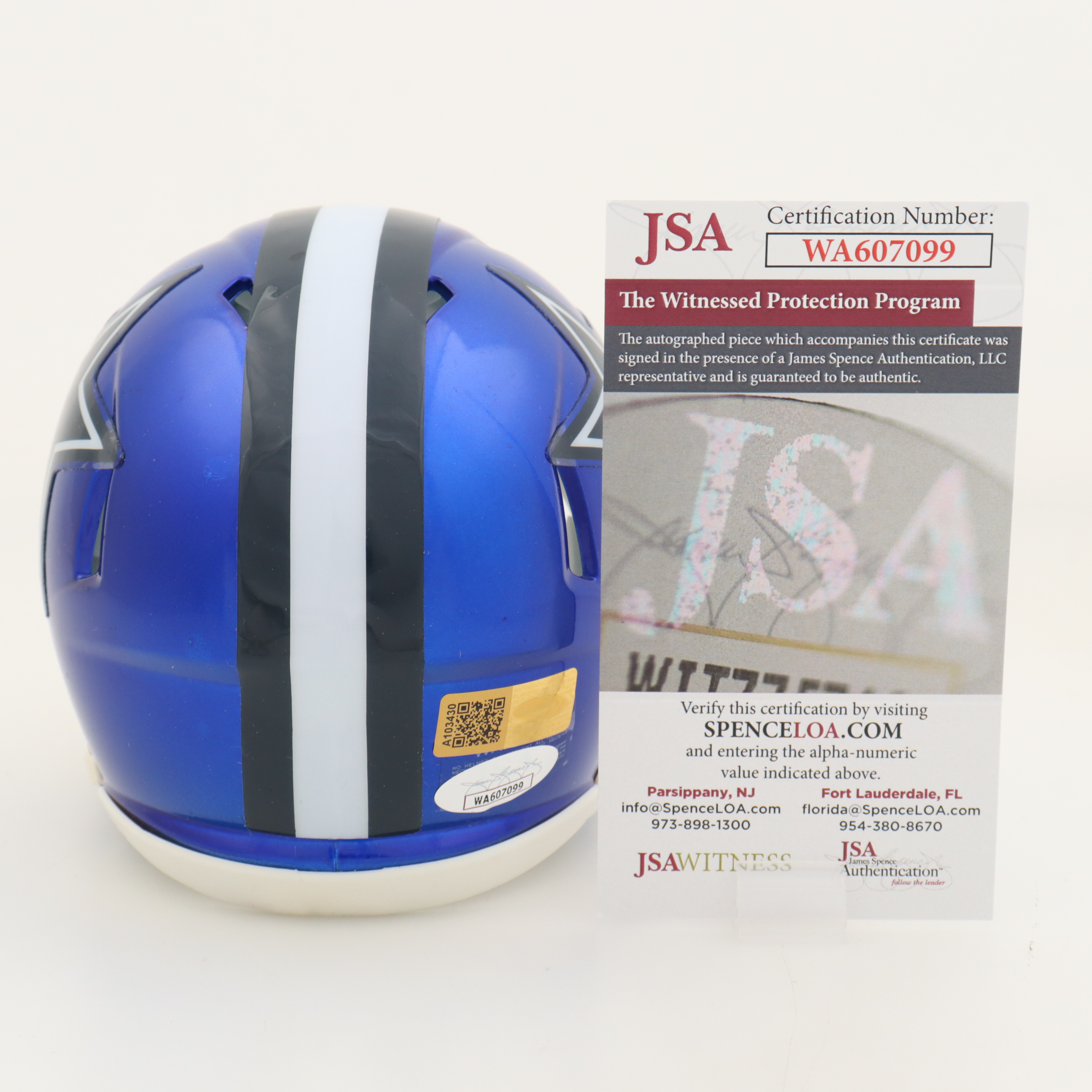 Dorance Armstrong Jr. Signed Cowboys Flash Alternate Speed Mini Helmet (JSA & PIA) at PristineAuction.com Dorance Armstrong Jr. Signed Cowboys Flash Alternate Speed Mini Helmet (JSA & PIA) at PristineAuction.com
