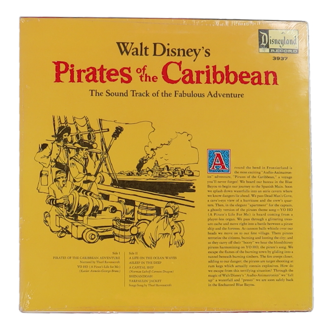 1972 Walt Disney's Pirates Of The Caribbean Vinyl Record Album at PristineAuction.com 1972 Walt Disney's Pirates Of The Caribbean Vinyl Record Album at PristineAuction.com