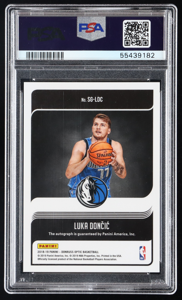 Luka Doncic 2018-19 Donruss Optic Signature Series #68 RC (PSA 8) at PristineAuction.com Luka Doncic 2018-19 Donruss Optic Signature Series #68 RC (PSA 8) at PristineAuction.com