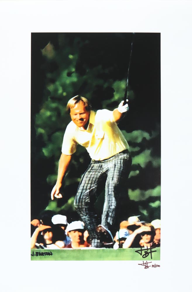 Jack Nicklaus - Joshua Barton Signed LE 12x18 Lithograph #/500 (PA) at PristineAuction.com Jack Nicklaus - Joshua Barton Signed LE 12x18 Lithograph #/500 (PA) at PristineAuction.com