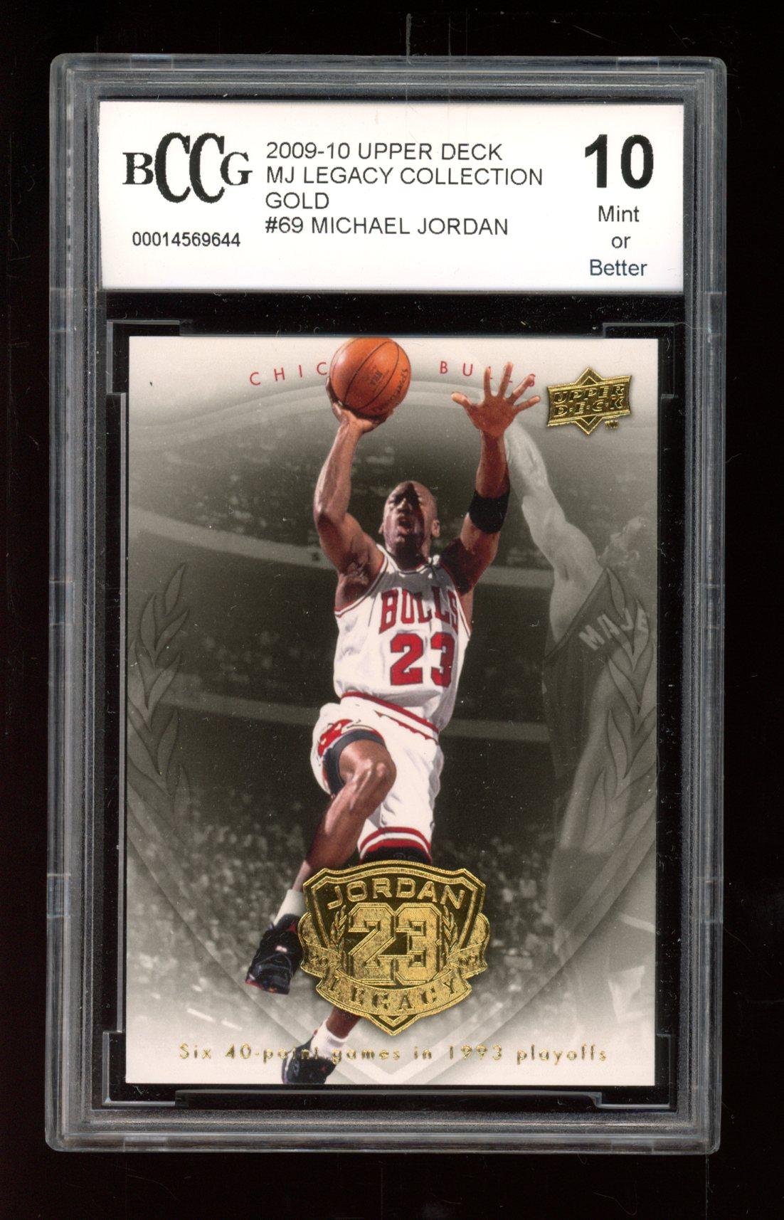 Michael Jordan 2009-2010 Upper Deck MJ Legacy Collection Gold #69 (10 BCCG) at PristineAuction.com Michael Jordan 2009-2010 Upper Deck MJ Legacy Collection Gold #69 (10 BCCG) at PristineAuction.com