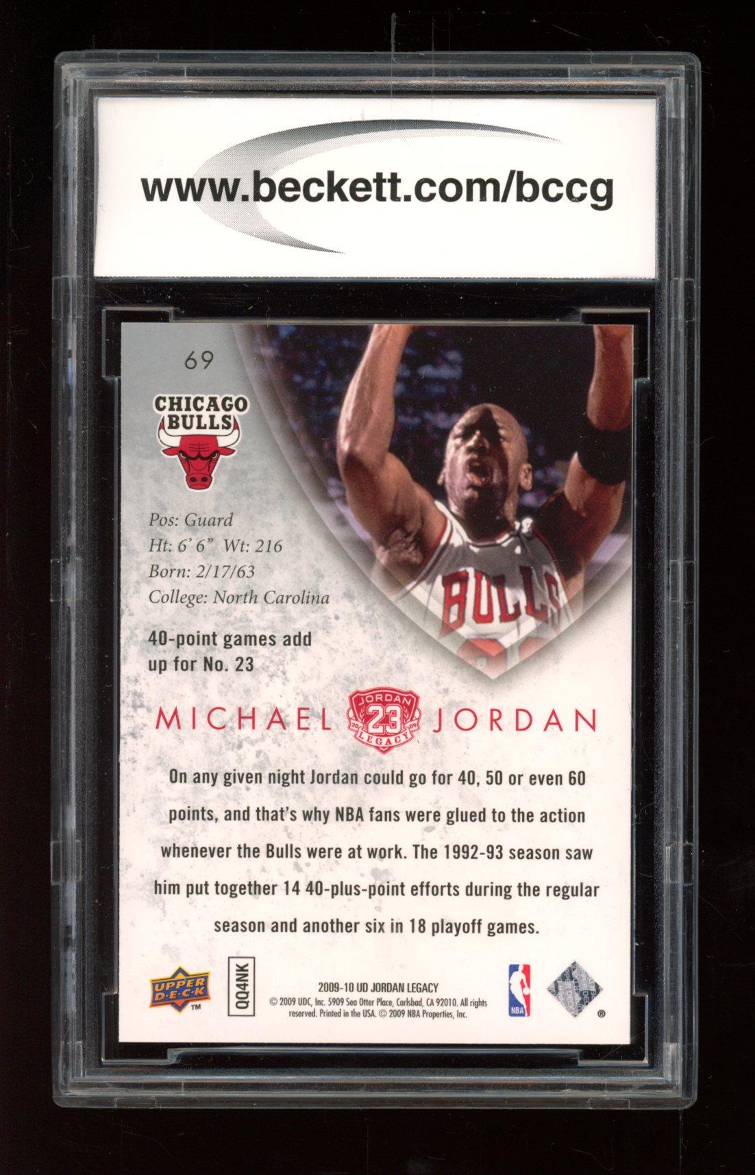 Michael Jordan 2009-2010 Upper Deck MJ Legacy Collection Gold #69 (10 BCCG) at PristineAuction.com Michael Jordan 2009-2010 Upper Deck MJ Legacy Collection Gold #69 (10 BCCG) at PristineAuction.com