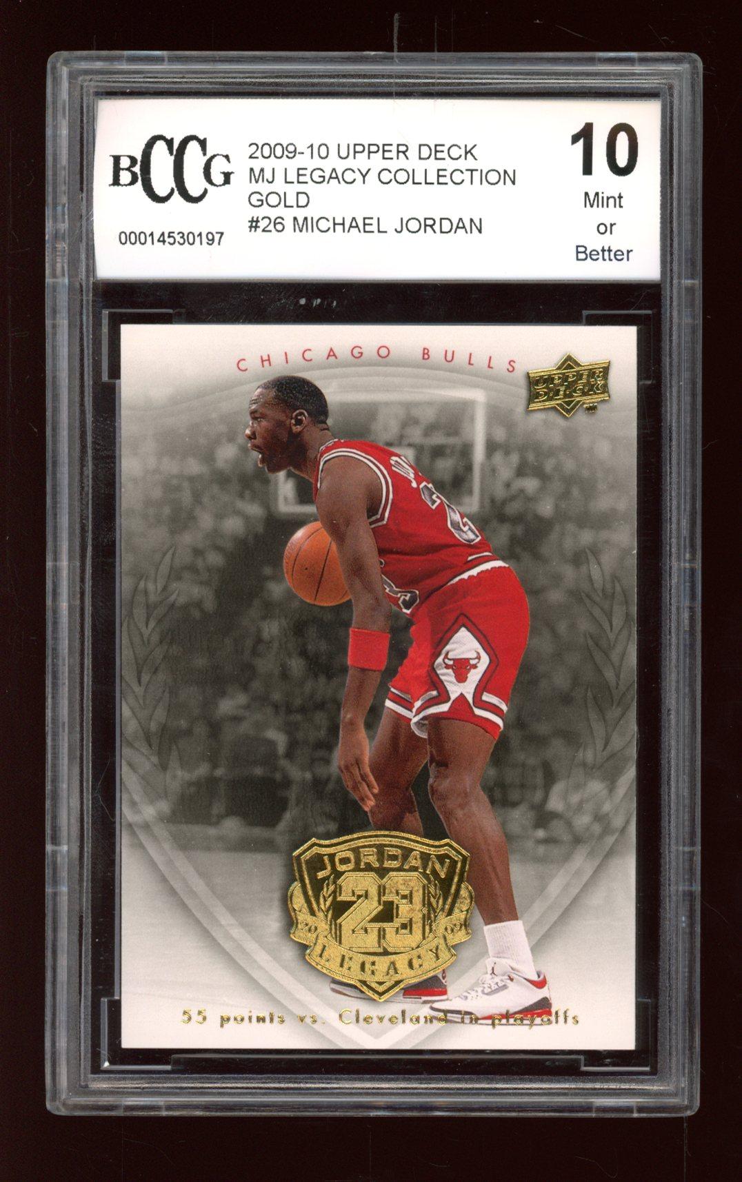Michael Jordan 2009-2010 Upper Deck MJ Legacy Collection Gold #26 (10 BCCG) at PristineAuction.com Michael Jordan 2009-2010 Upper Deck MJ Legacy Collection Gold #26 (10 BCCG) at PristineAuction.com