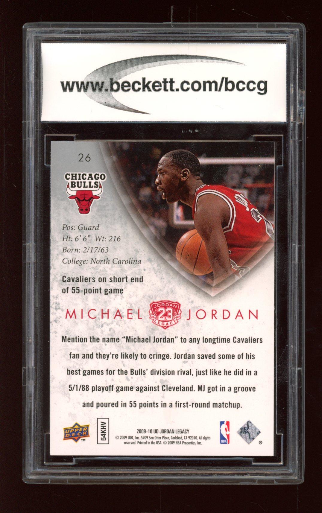 Michael Jordan 2009-2010 Upper Deck MJ Legacy Collection Gold #26 (10 BCCG) at PristineAuction.com Michael Jordan 2009-2010 Upper Deck MJ Legacy Collection Gold #26 (10 BCCG) at PristineAuction.com