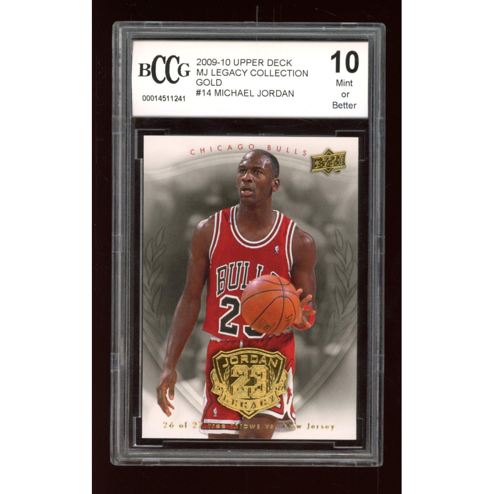Michael Jordan 2009 2010 Upper Deck MJ Legacy Collection Gold 14 10 BCCG Pristine Auction