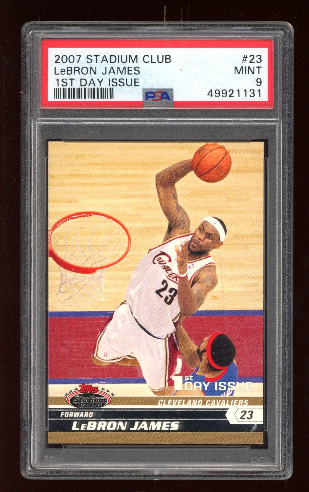 Lebron James 2007 Topps Stadium Club 1st Day Issue #23 (9 PSA) at PristineAuction.com Lebron James 2007 Topps Stadium Club 1st Day Issue #23 (9 PSA) at PristineAuction.com