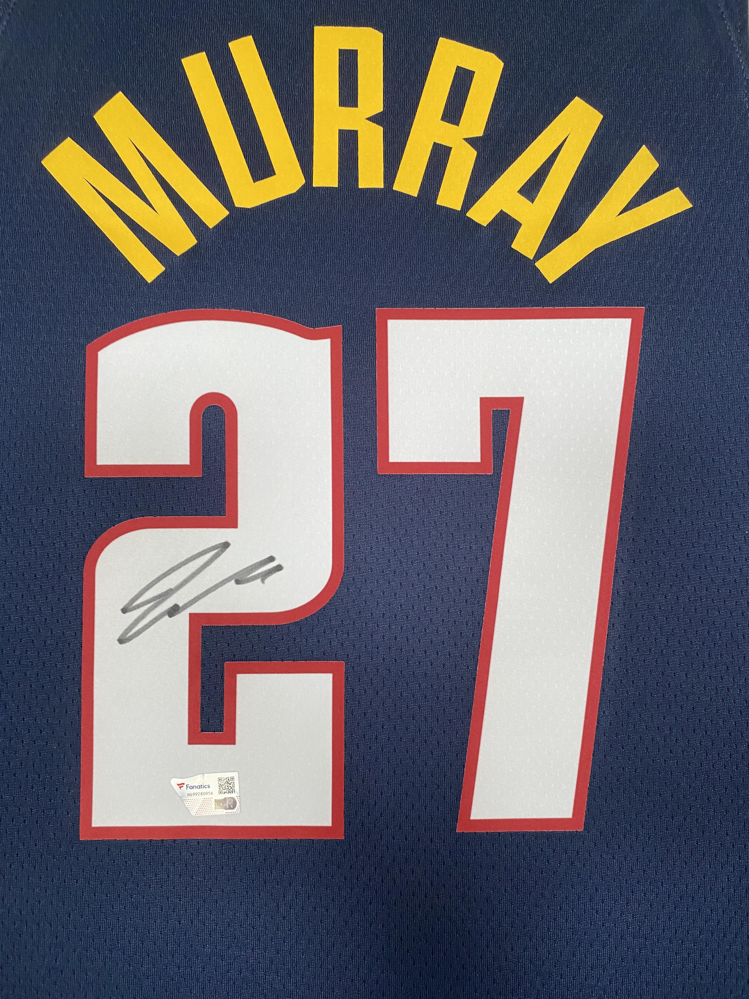 Jamal Murray Signed Nuggets 32x40 Custom Framed Jersey Display with LED Lights (Fanatics) at PristineAuction.com Jamal Murray Signed Nuggets 32x40 Custom Framed Jersey Display with LED Lights (Fanatics) at PristineAuction.com