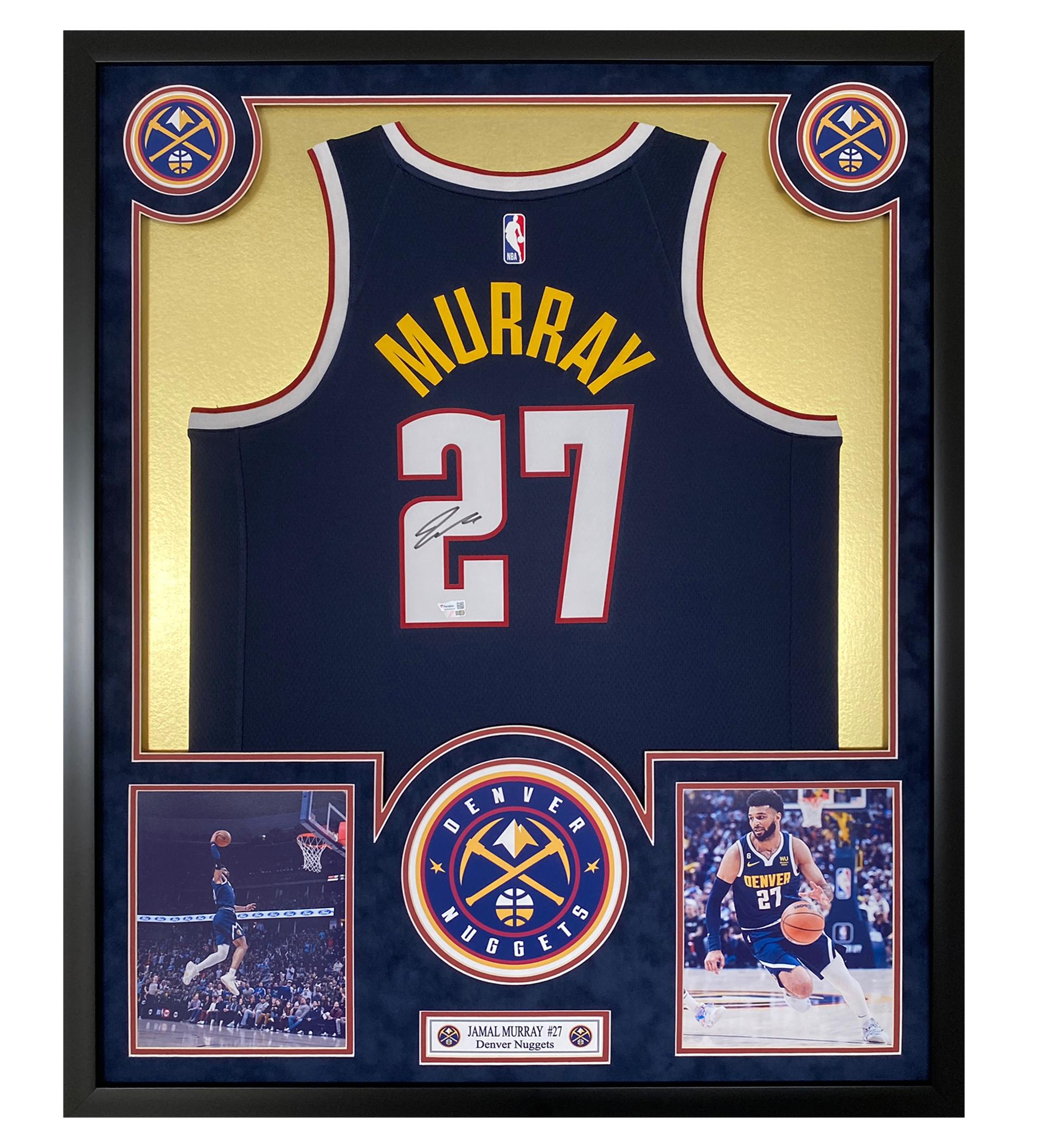 Jamal Murray Signed Nuggets 32x40 Custom Framed Jersey Display with LED Lights (Fanatics) at PristineAuction.com Jamal Murray Signed Nuggets 32x40 Custom Framed Jersey Display with LED Lights (Fanatics) at PristineAuction.com