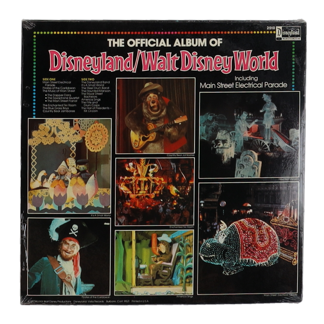 1980 Walt Disney "The Official Album Of Disneyland / Walt Disney World" Vinyl Record Album at PristineAuction.com 1980 Walt Disney "The Official Album Of Disneyland / Walt Disney World" Vinyl Record Album at PristineAuction.com
