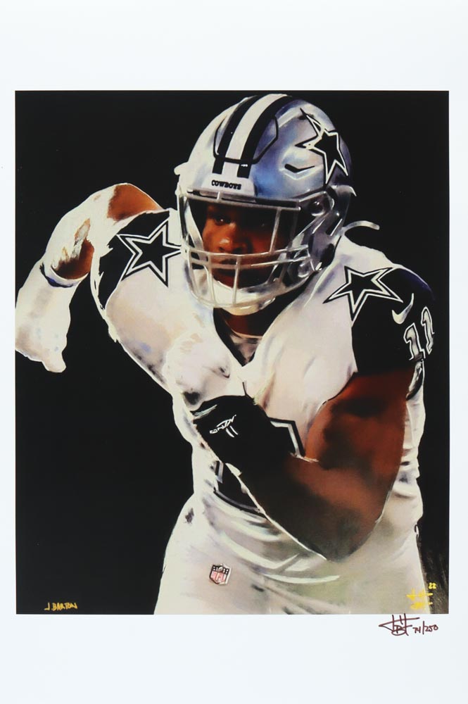 Micah Parsons - Cowboys - Joshua Barton Signed LE 12x18 Lithograph #/250 (PA) at PristineAuction.com Micah Parsons - Cowboys - Joshua Barton Signed LE 12x18 Lithograph #/250 (PA) at PristineAuction.com