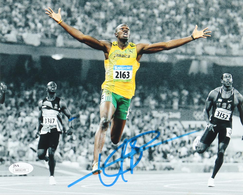 Usain Bolt Signed Team Jamaica 8x10 Photo (JSA) at PristineAuction.com Usain Bolt Signed Team Jamaica 8x10 Photo (JSA) at PristineAuction.com