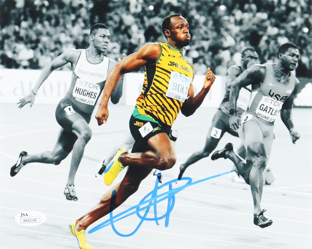 Usain Bolt Signed Team Jamaica 8x10 Photo (Beckett) at PristineAuction.com Usain Bolt Signed Team Jamaica 8x10 Photo (Beckett) at PristineAuction.com