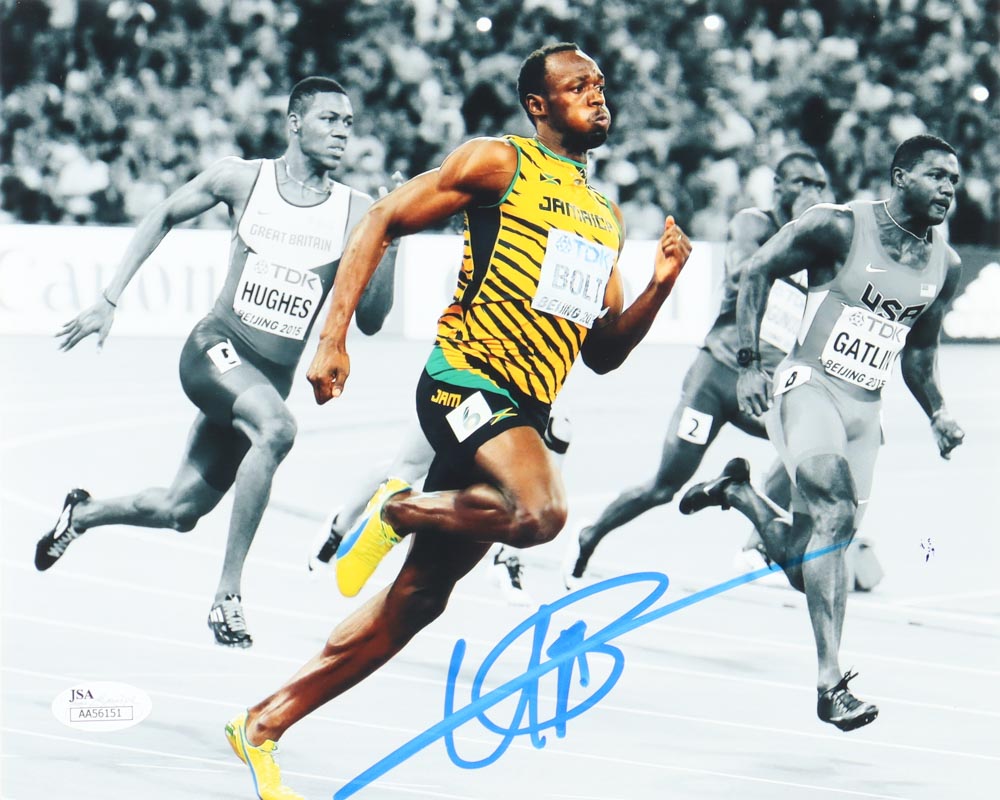 Usain Bolt Signed Team Jamaica 8x10 Photo (JSA) at PristineAuction.com Usain Bolt Signed Team Jamaica 8x10 Photo (JSA) at PristineAuction.com