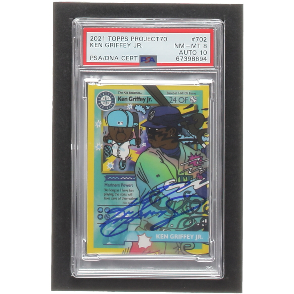 Ken Griffey Jr. Signed 2021 Topps Project70 #702 Ermsy (PSA