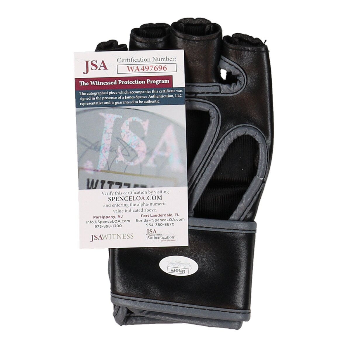 Bo Nickal Signed UFC Glove (JSA) at PristineAuction.com Bo Nickal Signed UFC Glove (JSA) at PristineAuction.com