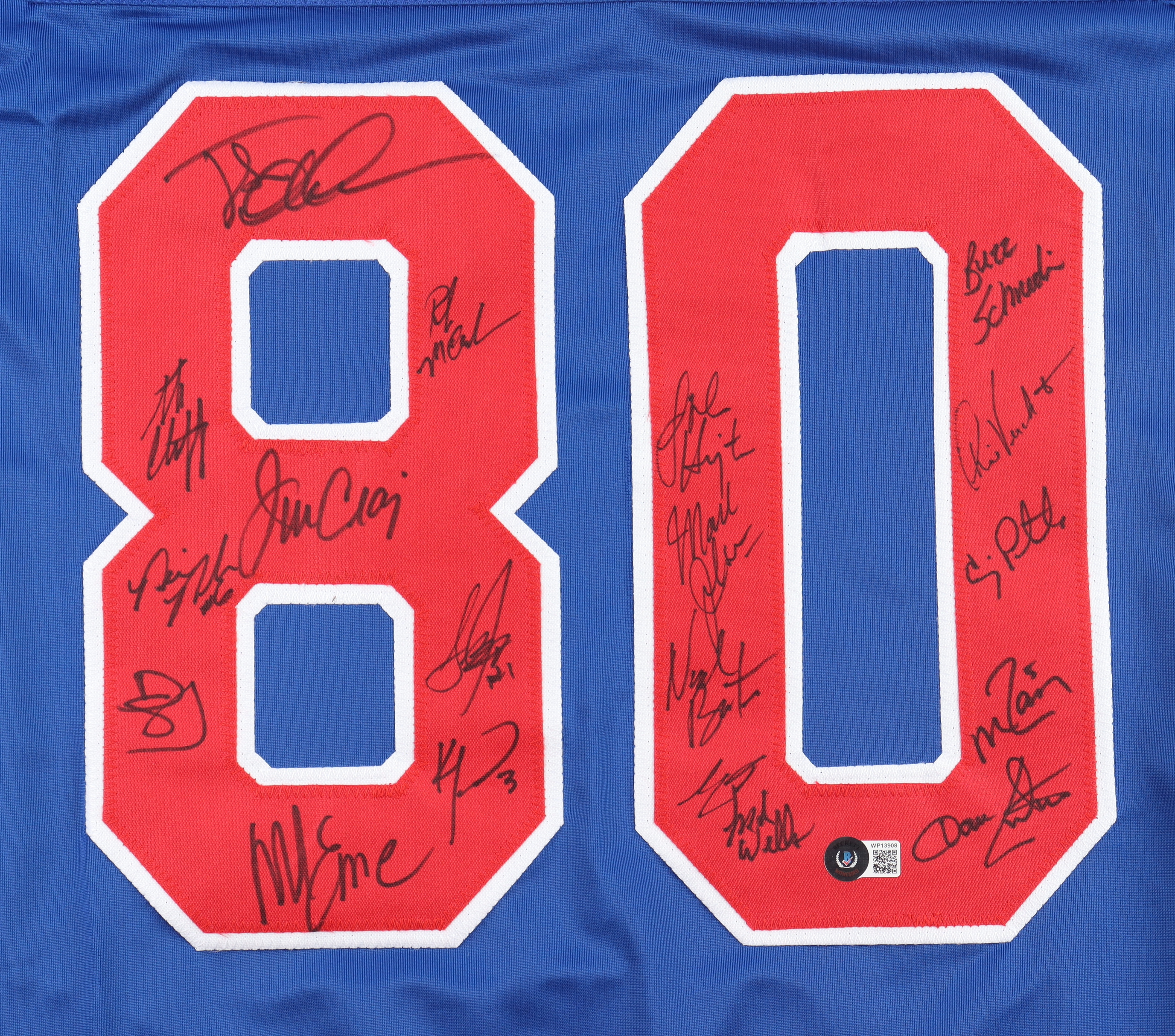 "Miracle On Ice" Jersey Signed by (19) with Steve Janaszak, Bill Baker, Dave Christian, Ken Morrow (Beckett) at PristineAuction.com "Miracle On Ice" Jersey Signed by (19) with Steve Janaszak, Bill Baker, Dave Christian, Ken Morrow (Beckett) at PristineAuction.com