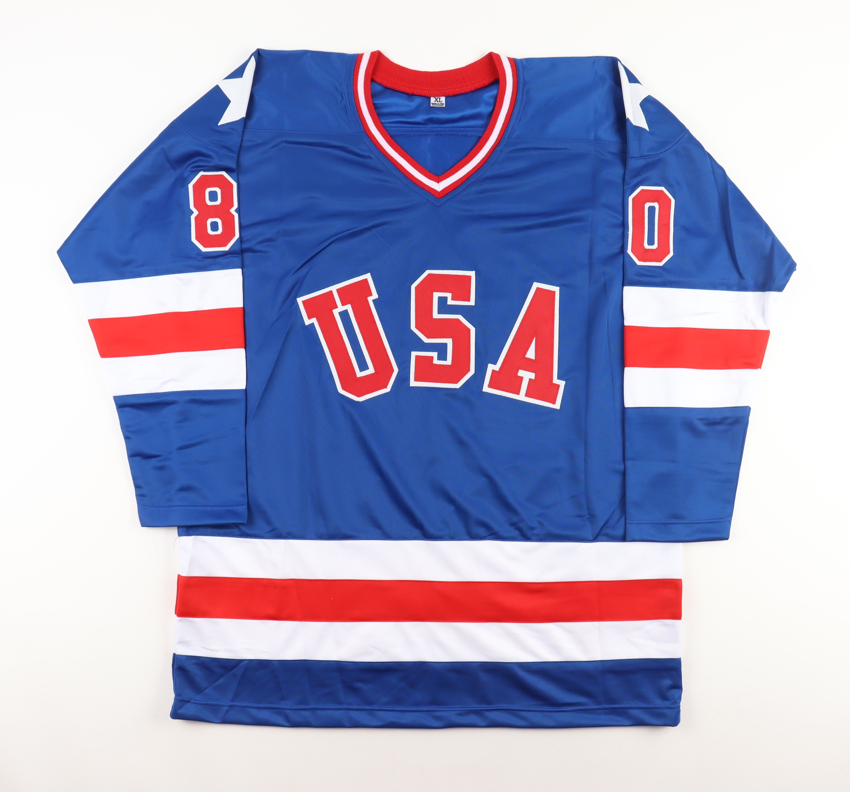 "Miracle On Ice" Jersey Signed by (19) with Steve Janaszak, Bill Baker, Dave Christian, Ken Morrow (Beckett) at PristineAuction.com "Miracle On Ice" Jersey Signed by (19) with Steve Janaszak, Bill Baker, Dave Christian, Ken Morrow (Beckett) at PristineAuction.com