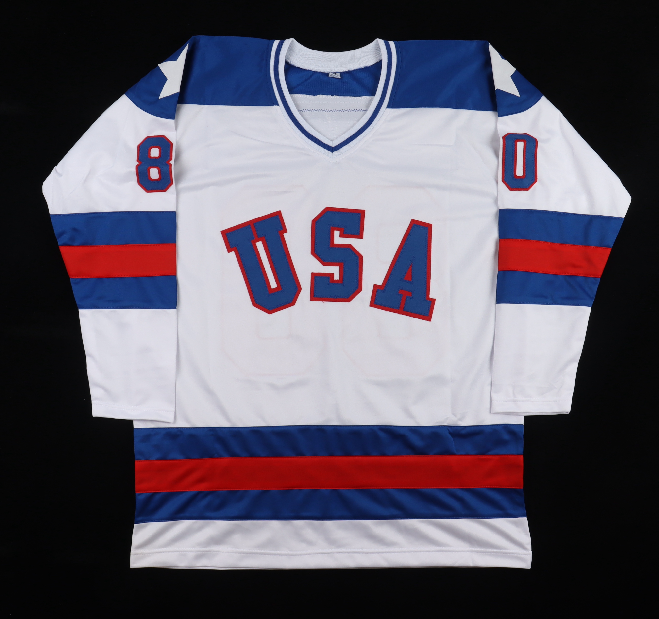 "Miracle On Ice" Jersey Signed by (19) with Steve Janaszak, Bill Baker, Dave Christian, Ken Morrow (Beckett) at PristineAuction.com "Miracle On Ice" Jersey Signed by (19) with Steve Janaszak, Bill Baker, Dave Christian, Ken Morrow (Beckett) at PristineAuction.com