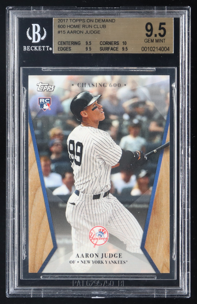 Aaron Judge 2017 Topps On Demand 600 Home Run Club #15 RC (BGS 9.5) at PristineAuction.com Aaron Judge 2017 Topps On Demand 600 Home Run Club #15 RC (BGS 9.5) at PristineAuction.com
