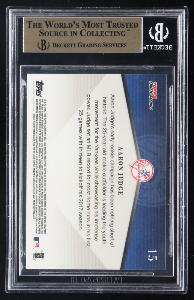 Aaron Judge 2017 Topps On Demand 600 Home Run Club #15 RC (BGS 9.5) at PristineAuction.com Aaron Judge 2017 Topps On Demand 600 Home Run Club #15 RC (BGS 9.5) at PristineAuction.com