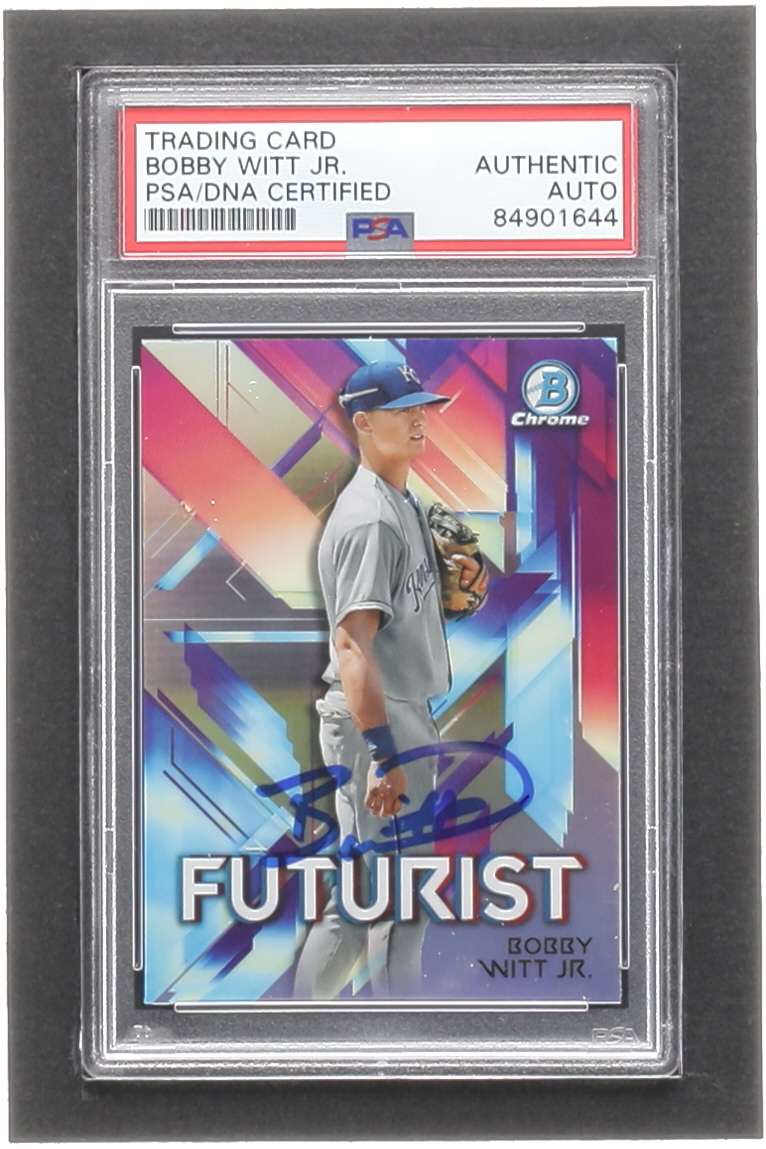 Bobby Witt Jr. Signed 2021 Bowman Chrome Futurist Refractors #FUTBW (PSA) at PristineAuction.com Bobby Witt Jr. Signed 2021 Bowman Chrome Futurist Refractors #FUTBW (PSA) at PristineAuction.com