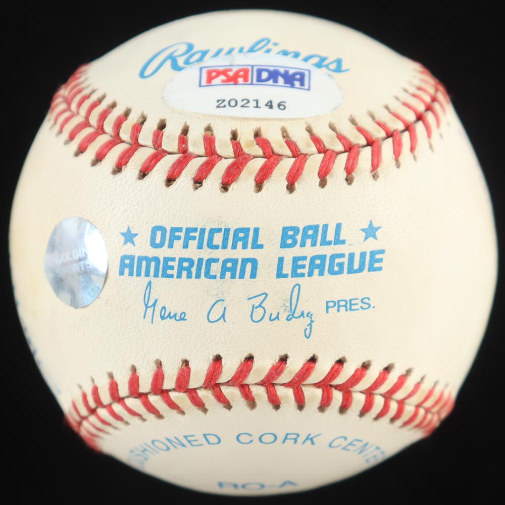 OAL Baseball Signed by (12) with Hank Aaron, Willie Mays, Cal Ripken Jr., Ernie Banks with Display Case (PSA) at PristineAuction.com OAL Baseball Signed by (12) with Hank Aaron, Willie Mays, Cal Ripken Jr., Ernie Banks with Display Case (PSA) at PristineAuction.com