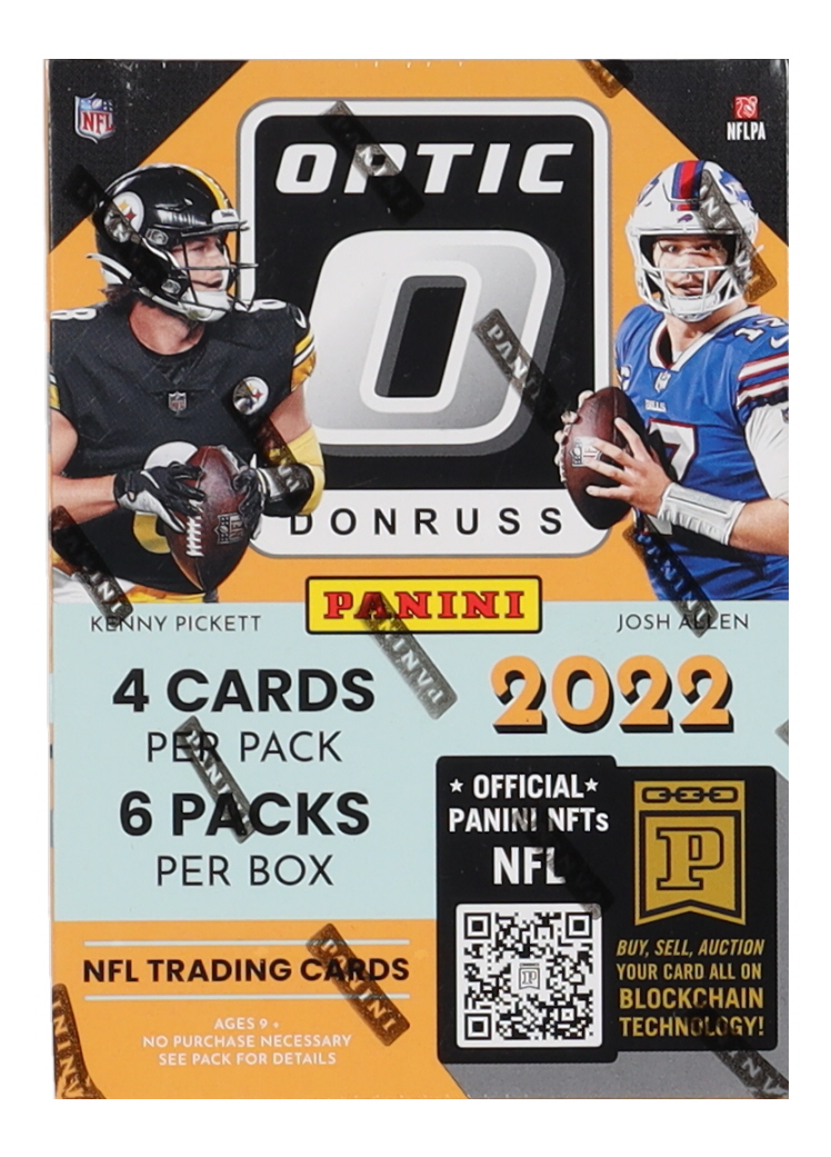 2022 Panini Donruss Optic Football Blaster Box with (6) Packs at PristineAuction.com 2022 Panini Donruss Optic Football Blaster Box with (6) Packs at PristineAuction.com