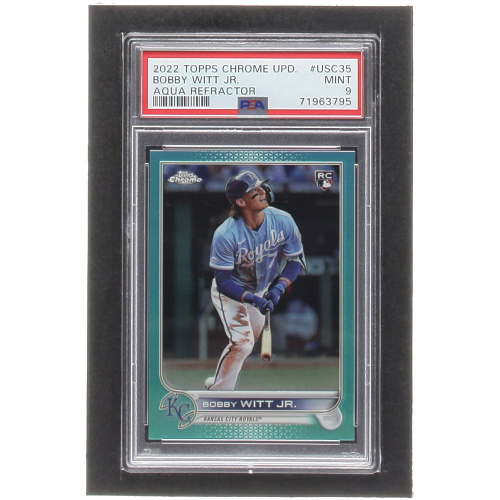 Bobby witt jr 2022 topps chrome update aqua refractors usc35 148 250