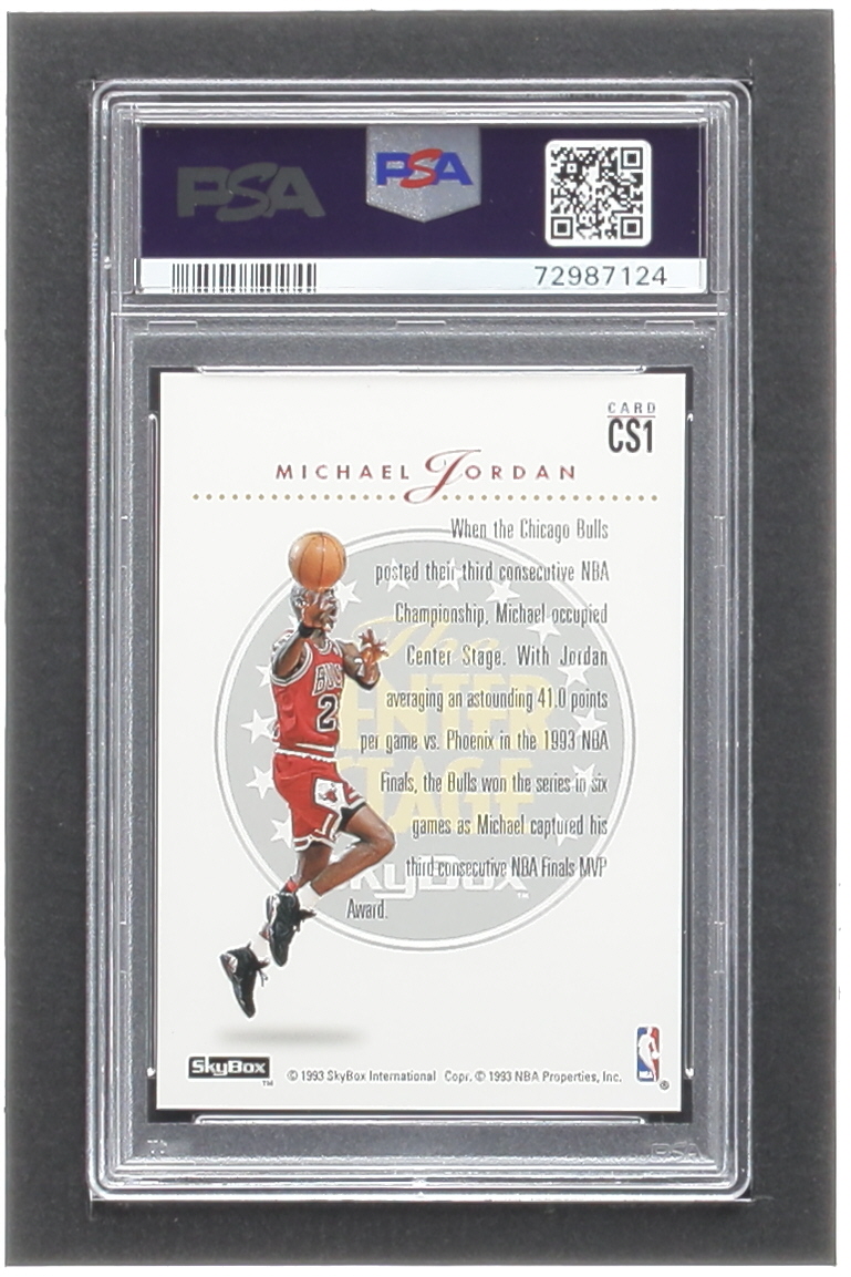Michael Jordan 1993-94 SkyBox Premium Center Stage #CS1 (PSA 9) at PristineAuction.com Michael Jordan 1993-94 SkyBox Premium Center Stage #CS1 (PSA 9) at PristineAuction.com