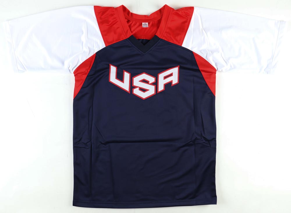 Jennie Finch Signed Jersey Inscribed "04' Gold" (Leaf) at PristineAuction.com Jennie Finch Signed Jersey Inscribed "04' Gold" (Leaf) at PristineAuction.com