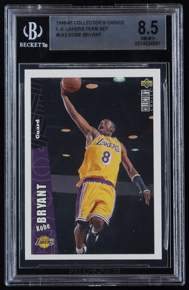 Kobe Bryant 1996-97 Collector's Choice Los Angeles Lakers #LA2 RC (BGS 8.5) at PristineAuction.com Kobe Bryant 1996-97 Collector's Choice Los Angeles Lakers #LA2 RC (BGS 8.5) at PristineAuction.com