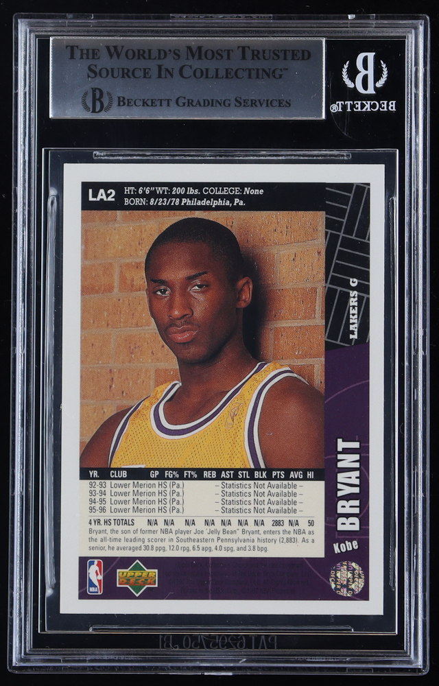 Kobe Bryant 1996-97 Collector's Choice Los Angeles Lakers #LA2 RC (BGS 8.5) at PristineAuction.com Kobe Bryant 1996-97 Collector's Choice Los Angeles Lakers #LA2 RC (BGS 8.5) at PristineAuction.com