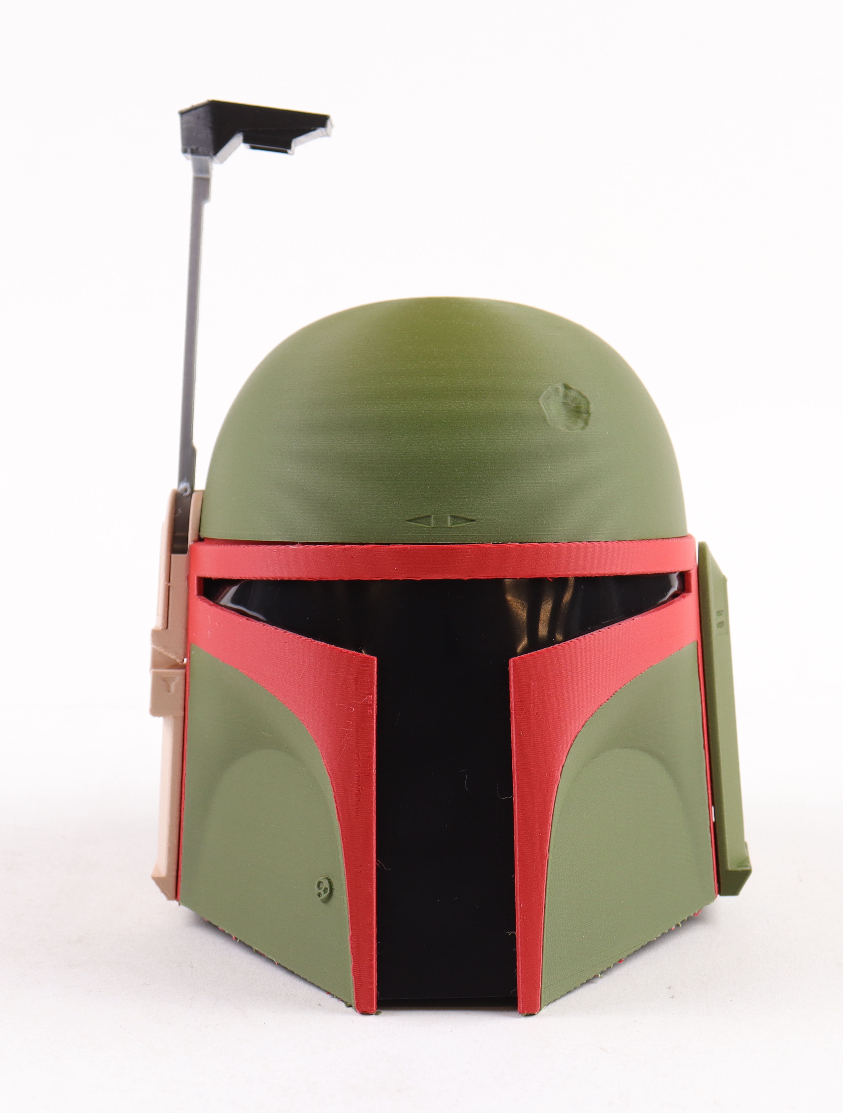 Boba Fett Custom 1:2 Scale Mini-Helmet with Display Stand at PristineAuction.com Boba Fett Custom 1:2 Scale Mini-Helmet with Display Stand at PristineAuction.com