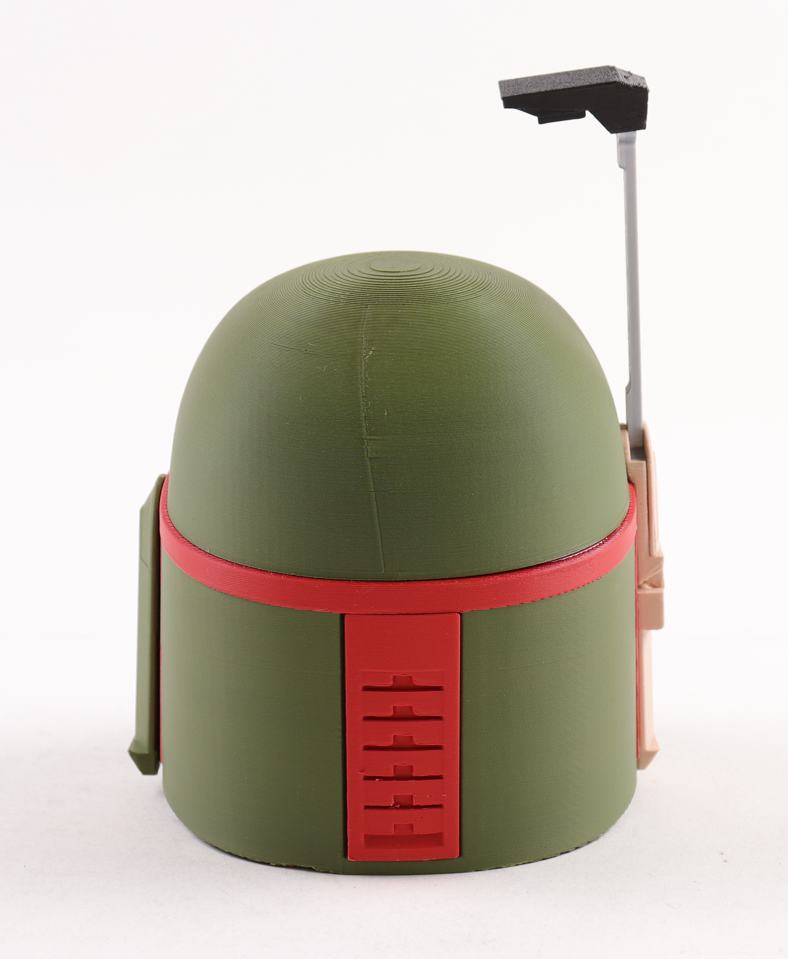 Boba Fett Custom 1:2 Scale Mini-Helmet with Display Stand at PristineAuction.com Boba Fett Custom 1:2 Scale Mini-Helmet with Display Stand at PristineAuction.com