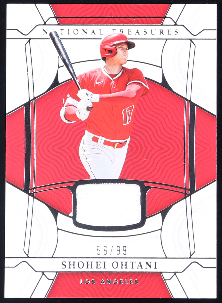 Shohei Ohtani 2022 Panini National Treasures JSY #72 #56/99 at PristineAuction.com Shohei Ohtani 2022 Panini National Treasures JSY #72 #56/99 at PristineAuction.com