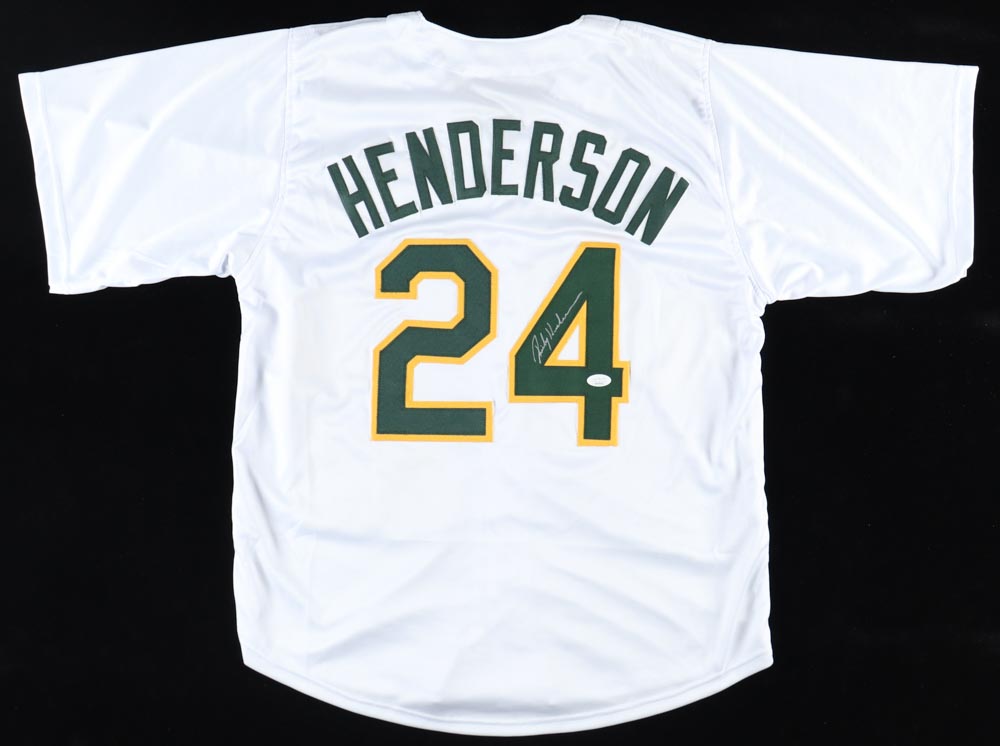 Rickey Henderson Signed Jersey (JSA) at PristineAuction.com Rickey Henderson Signed Jersey (JSA) at PristineAuction.com