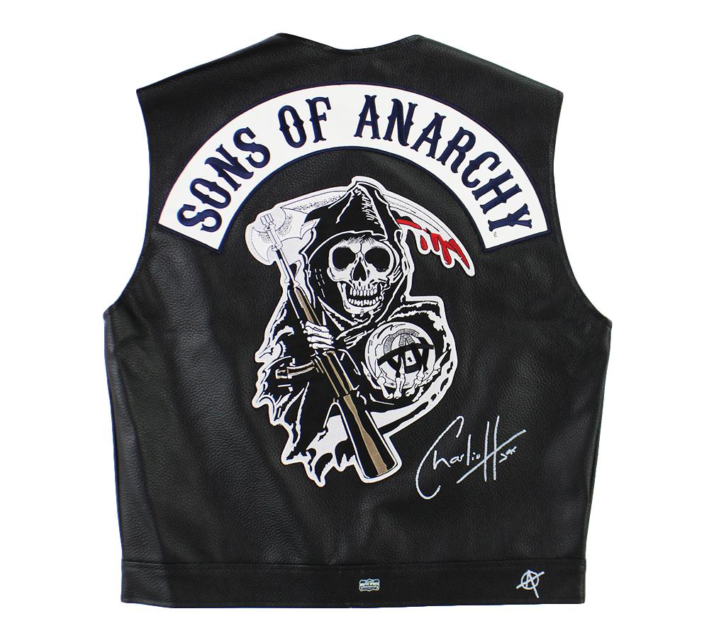 Charlie Hunnam Signed Biker Vest (Radtke) at PristineAuction.com Charlie Hunnam Signed Biker Vest (Radtke) at PristineAuction.com
