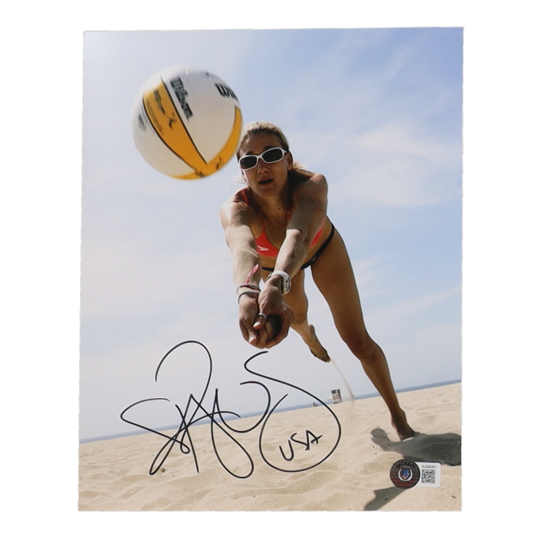 Kerri Walsh Jennings Signed 8x10 Photo Inscribed "USA" (Beckett) at PristineAuction.com Kerri Walsh Jennings Signed 8x10 Photo Inscribed "USA" (Beckett) at PristineAuction.com