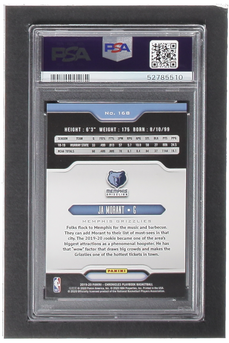 Ja Morant 2019-20 Panini Chronicles Pink #168 Playbook RC (PSA 10) at PristineAuction.com Ja Morant 2019-20 Panini Chronicles Pink #168 Playbook RC (PSA 10) at PristineAuction.com